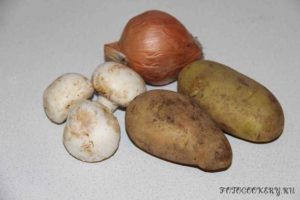 Запеченный картофель с грибами в сметане