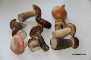 Жареные лесные грибы