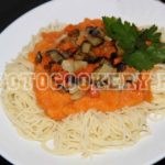 спагетти с овощным соусом