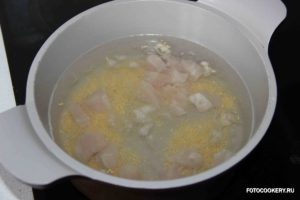 Пшенный суп с яйцом