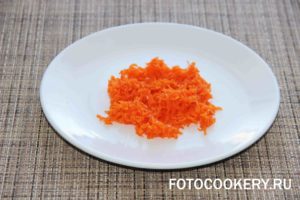 морковь вареная на мелкой терке