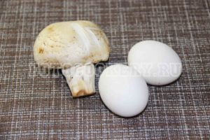 Яичные блинчики с грибами