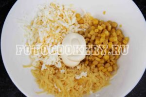 Тарталетки с кукурузой и сыром